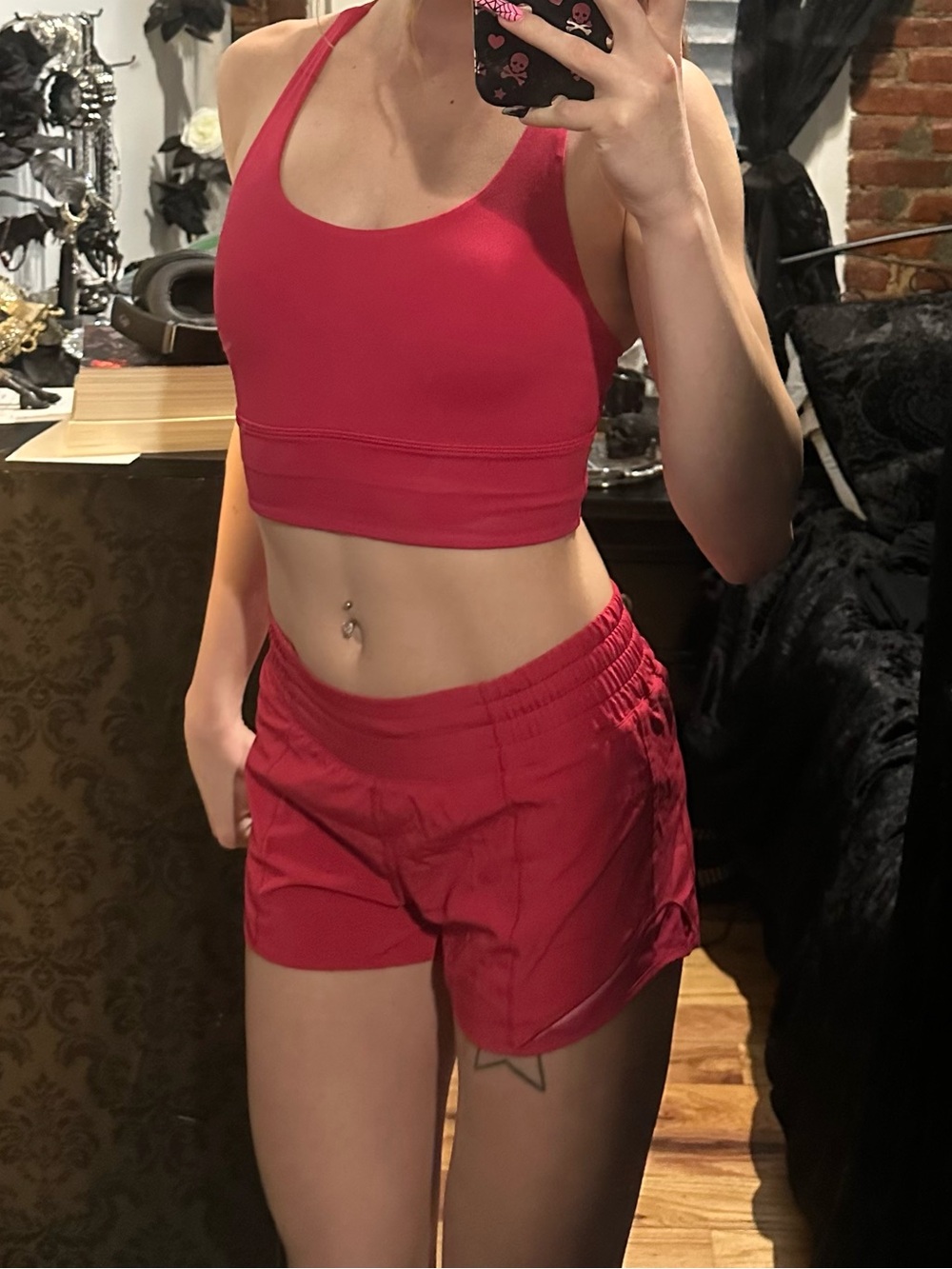 lululemon athletica Red Athletic Running Shorts